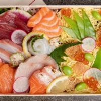 Chirashi · To fully embrace take-out, we've replaced our full sized chef's choice sashimi with Kuma's c...