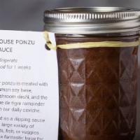 House Ponzu Sauce 8oz · Our ponzu is created with a tamari soy base, mushroom dashi, and the Leche de Tigre runoff f...