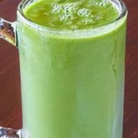 Green Juice · 20 oz green apple, kiwi, spinach, and orange juice.