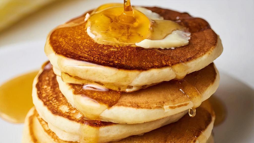 Plain Pancakes · Plain pancake, butter and syrup.