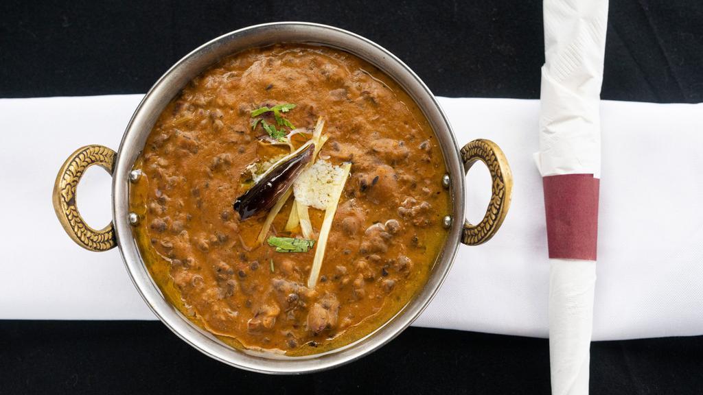 #69. Dal Makhani · Creamed lentil with aromatic spices.
