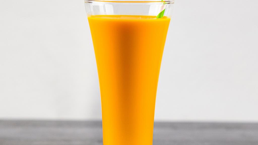 Mango Lassi · Mango and yogurt drink.