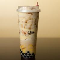 Suncha Tiger Tea Iced Milk/Boba & Pudding | 老虎奶茶布丁珍珠鮮奶 · Two Toppings are Included | Recommend Brown Sugar Honey Boba + Egg Pudding | 飲料已附兩種配料 | 推薦黑糖...