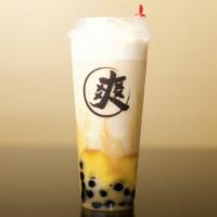 Suncha Earl Grey Iced Milk/Boba & Pudding | 皇家伯爵布丁珍珠鮮奶 · Two Toppings are Included | Recommend Brown Sugar Honey Boba + Egg Pudding | 飲料已附兩種配料 | 推薦黑糖...