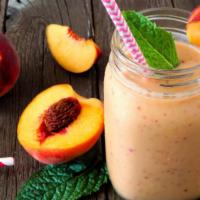 Peach Smoothie · Delicious and fresh smoothie blended with taro.