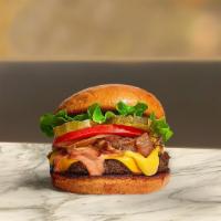 Garden Burger · (Vegan) The original vegetarian patty topped with lettuce, tomato, onion, roasted red pepper...