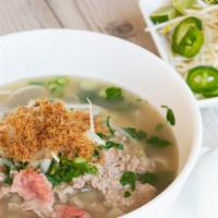 Pho Northern | Phở Bắc · Traditional Northern Vietnam pho, served with a soft-boiled egg, smashed rare beef, and thic...