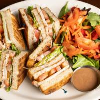 The Club Sandwich
 · Our house roasted turkey with bacon, lettuce, tomato, and mayo served on Bordenave's sourdou...