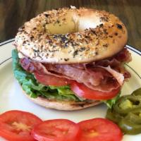 BLT Sandwich · Mayonnaise, bacon, lettuce, and tomato. With Bagel, Bread, Baguette, English Muffin, or Croi...