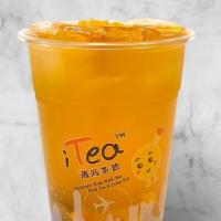 D6. Mango Fruit Tea芒果綠茶 · Comes with Boba and Mango Jelly (211 calories to 230 calories).