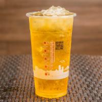 D8. Pomelo Green Tea葡萄柚綠茶 · Comes with Aloe Jelly (156 calories to 203 calories).