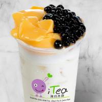 K1. Boba & Pudding Iced Milk珍珠布丁鮮奶 · Comes with Boba and Egg Pudding (527 calories to 574 calories).