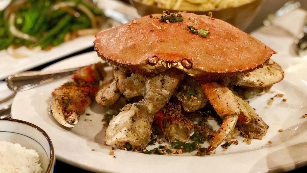 Peppercorn Crab · Fried crab with a peppercorn mix.
