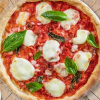 Margherita Pizza · Tomato sauce, basil, and fresh mozzarella.