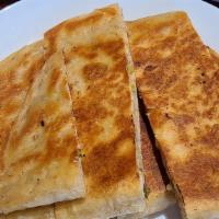 Bolani - Quesadilla filled with Potatoes and other Veggies · Bolani or Potato and Veggie filled Quesadilla made on flat grill.