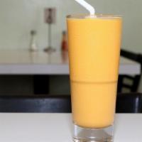 Mango Lassi · Refreshing mango yogurt drink.