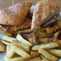Spicy Chicken Breast Sandwich · Tender juicy grilled chicken breast basted in a zesty Mexican blend of seasonings and salsa ...