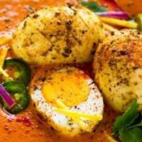 Egg Curry Tikka Masala · Hard-boiled egg with special curry spices in tomato sauce