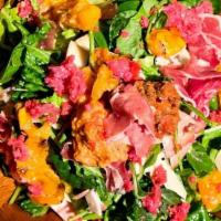 Gladiator Salad · Chopped Antipasto Salad, Italian. Prosciutto, Spicy Salami, Copocollo,. Porchetta, Mortadell...