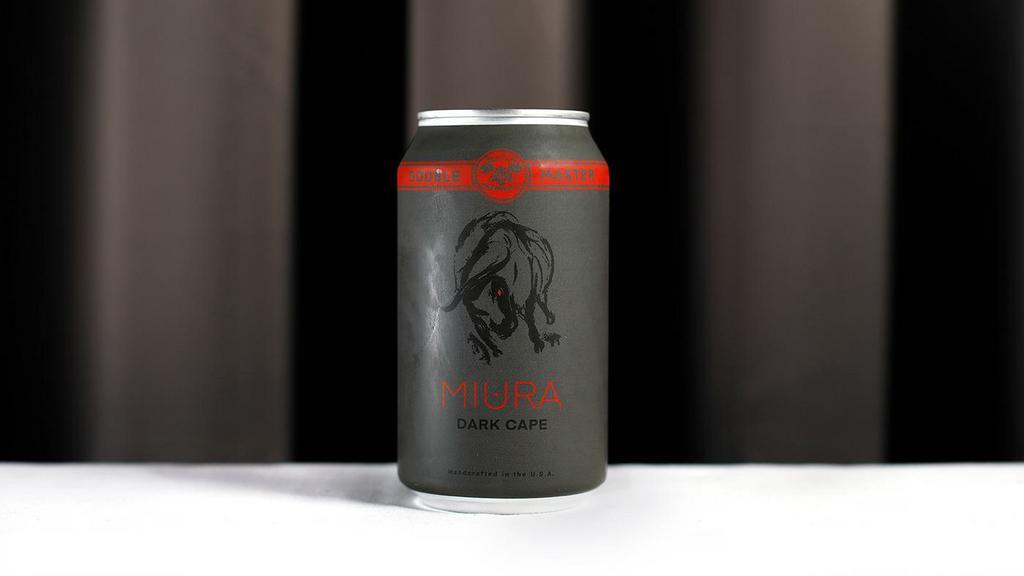Miura – Dark Cape Caribbean Stout · A Caribbean Stout made with coffee from a single estate in Puerto Rico and then aged in rum barrels. Crafted by Master Sommelier Emmanuel Kemiji.