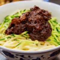 J6. Beijing Noodles w/ Soybean Paste (北京炸酱面) · 