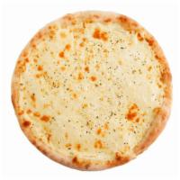 Apollo 11 Cheese Pizza · Mozzarella, provolone, feta, cheddar, parmesan.