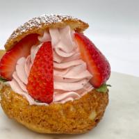 Creme strawberry · Our signature strawberry cream is made with highest ingredients, topped with fresh slice of ...