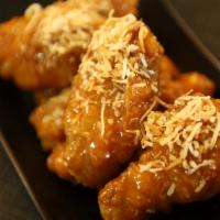 Wings Medium (12 Pcs) · Served with Lava Pickles.