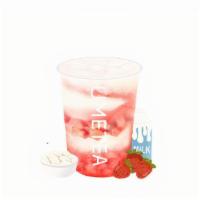 Strawberry Milk with Crystal Boba / 草莓啵啵脏脏奶 · 