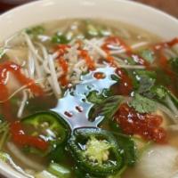 28. Large Pho Ga · ( Large) Favorite. Boneless chicken rice noodle soup.