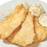 Fried Fish · Fish Fillet Fried to Golden Brown for Fish Lovers with Tartar Sauce. Served with White Rice ...
