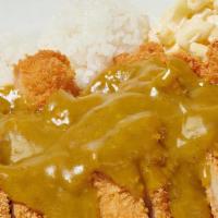 Chicken Katsu Curry · Chicken Katsu Topped with Rich L&L Curry Sauce. Served with White Rice and Choice of Macaron...