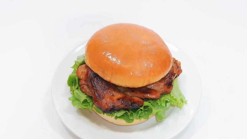 BBQ Chicken Sandwich · BBQ Chicken with Onion, Lettuce, Tomato, Ketchup, and Mayo.