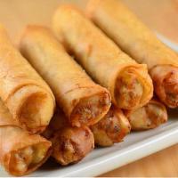 Pork Lumpia · 7 Pieces of Fried Filipino Eggrolls with Dipping Sauce