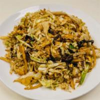 Mu Shu Vegetables · Shredded cabbage, tree ear, bamboo shoot, green onion and four pancakes.
