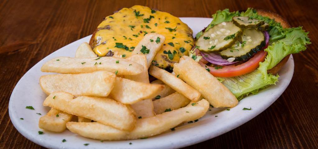 Grilled Angus Cheeseburger · ½ pound angus beef patty grilled with your choice of cheese.