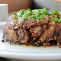 Rice Powdered Pork Belly 南乳粉蒸肉 · Braised rice powdered pork belly with salted Chinese mustard greens. This dish goes well wit...
