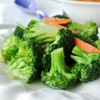 Broccoli Stir Fry 炒芥蘭 · Gluten free.