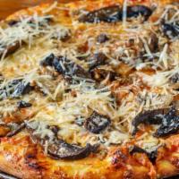 Funghi · mix mushrooms, green onions, mozzarella, parmesan