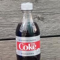 Diet Coke · 20 oz  plastic bottle.