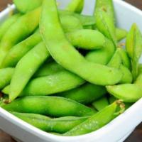 Edamame  · Lightly salted boiled soybeans. Vegetarian and gluten free.