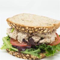 Tuna Salad Sandwich  · Tuna salad, tomato, spring mix, mayonnaise.