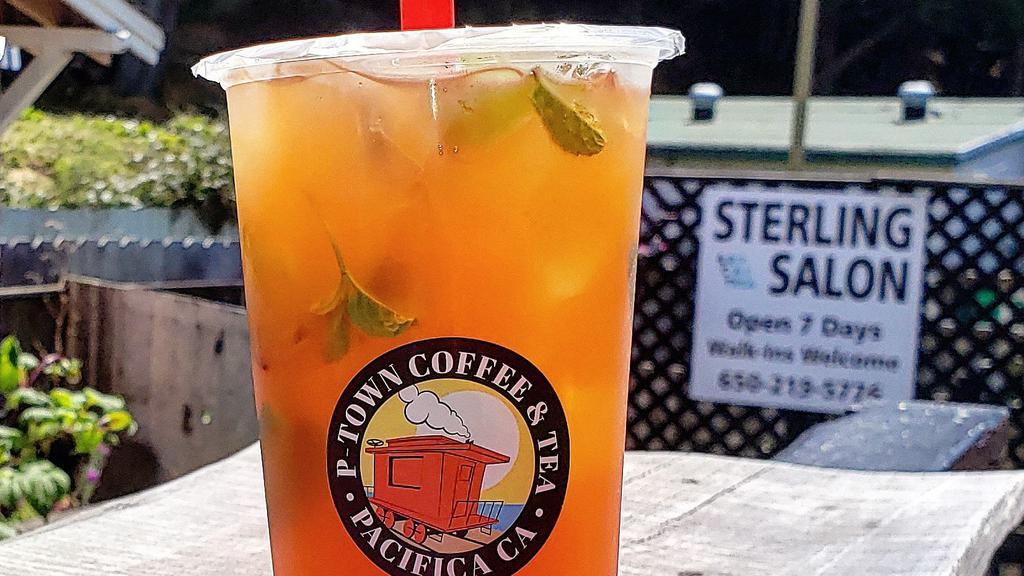 Strawberry Mango Mojito  · Our Jasmine green tea mixed with mojito  and mint leaves along with strawberry mango flavor!