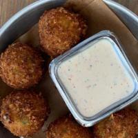 Jalapeño Balls · our handmade spin on a jalapeño popper  served with ranch