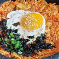 Hot-stone Kimchi fried rice · 