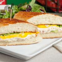 Tuna Melt Sandwich · Albacore tuna with red onion celery lemon mayo with melted cheddar  served with Your choice ...