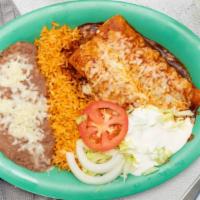 Enchiladas (2) al le carte · shredded chicken or shredded beef