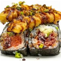Thundercat Roll* · Spicy tuna and cucumber, topped with tempura shrimp, green onion, sesame seeds & eel sauce.....