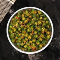 Bindi Masala · Okra cooked with spices and herbs.