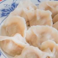 Pork & Shrimp Dumpling with Chive （三鲜水饺） · 